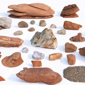 现代石头3D模型下载